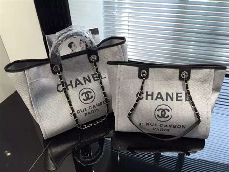 fake chanel deauville tote|chanel deauville tote price.